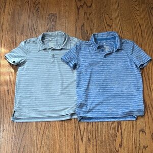 All in Motion Striped Shirt in Blue and Gray